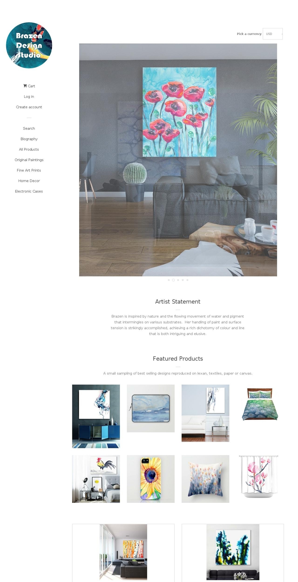 brazendesignstudio.com shopify website screenshot