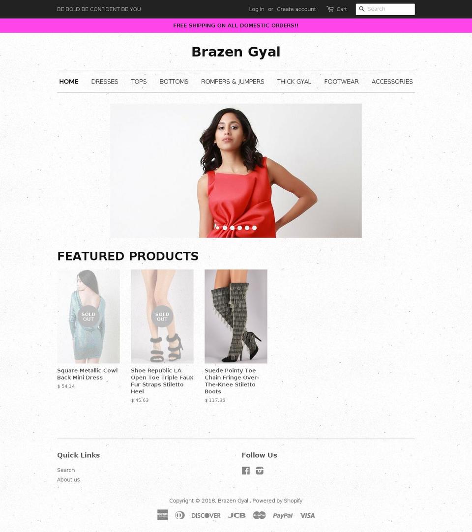 brazengyal.com — Shopify storefront screenshot
