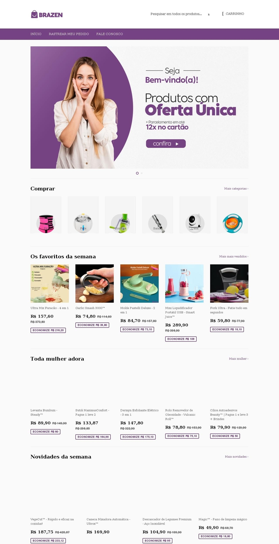 nova Shopify theme site example brazenstore.com