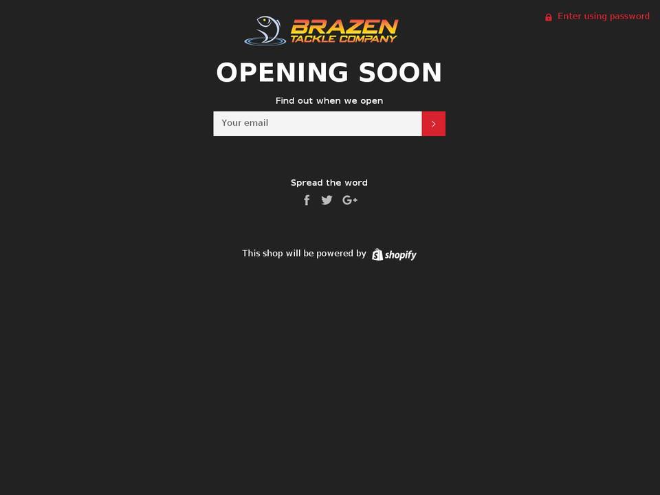 brazentackle.com — Shopify storefront screenshot