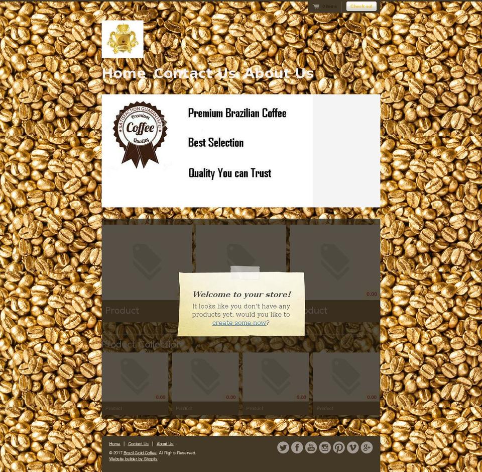 brazilcoffeeimport.com shopify website screenshot