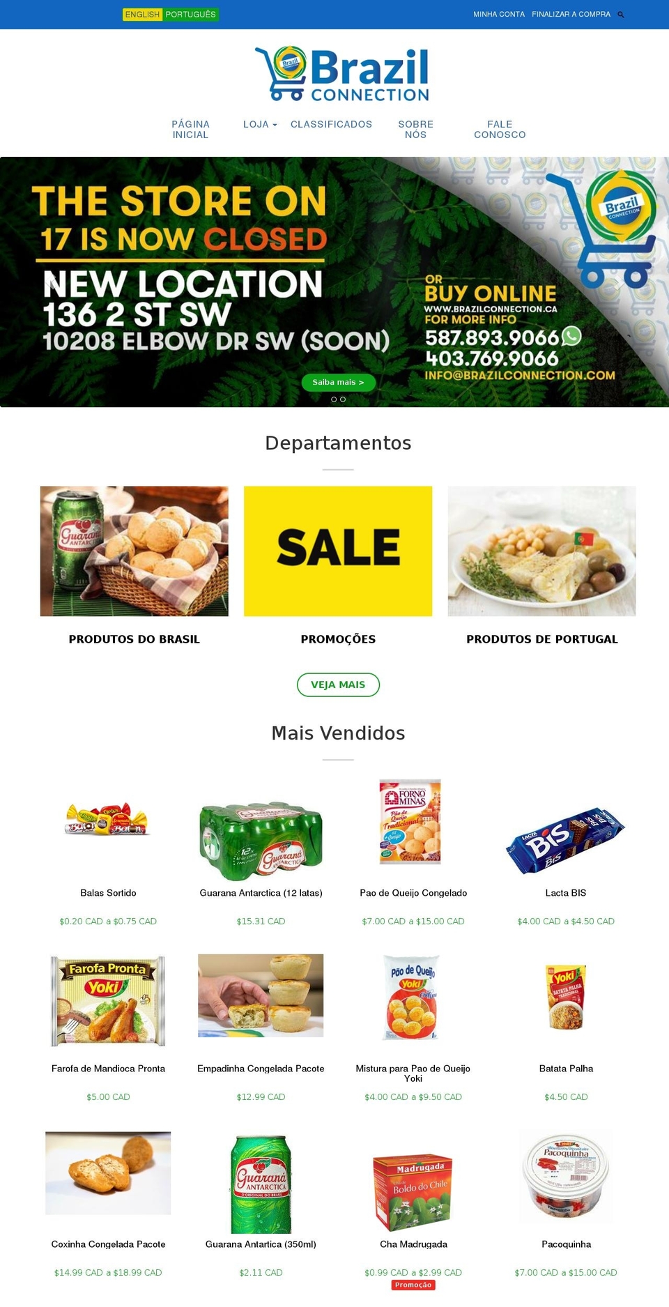 brazilconnection.ca shopify website screenshot