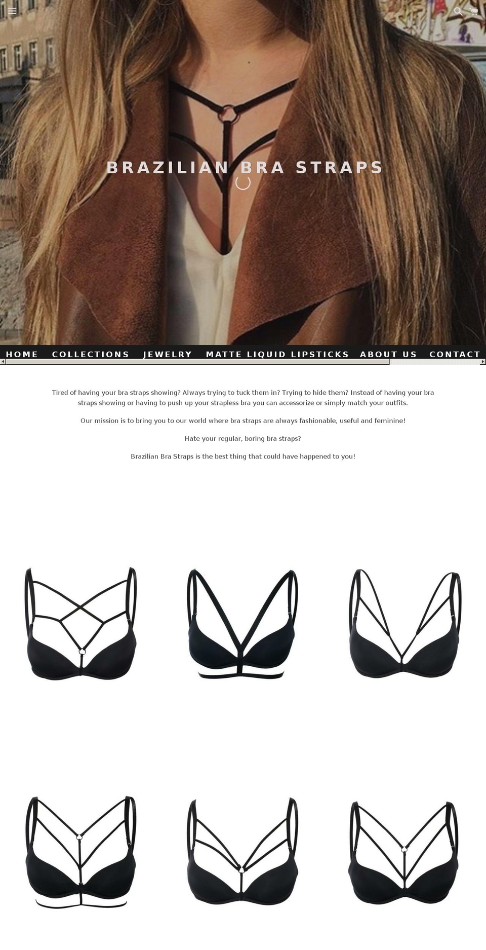 brazilianbrastraps.com shopify website screenshot