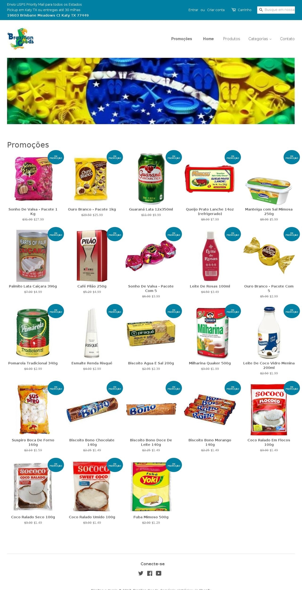 braziliangoodsonline.com shopify website screenshot