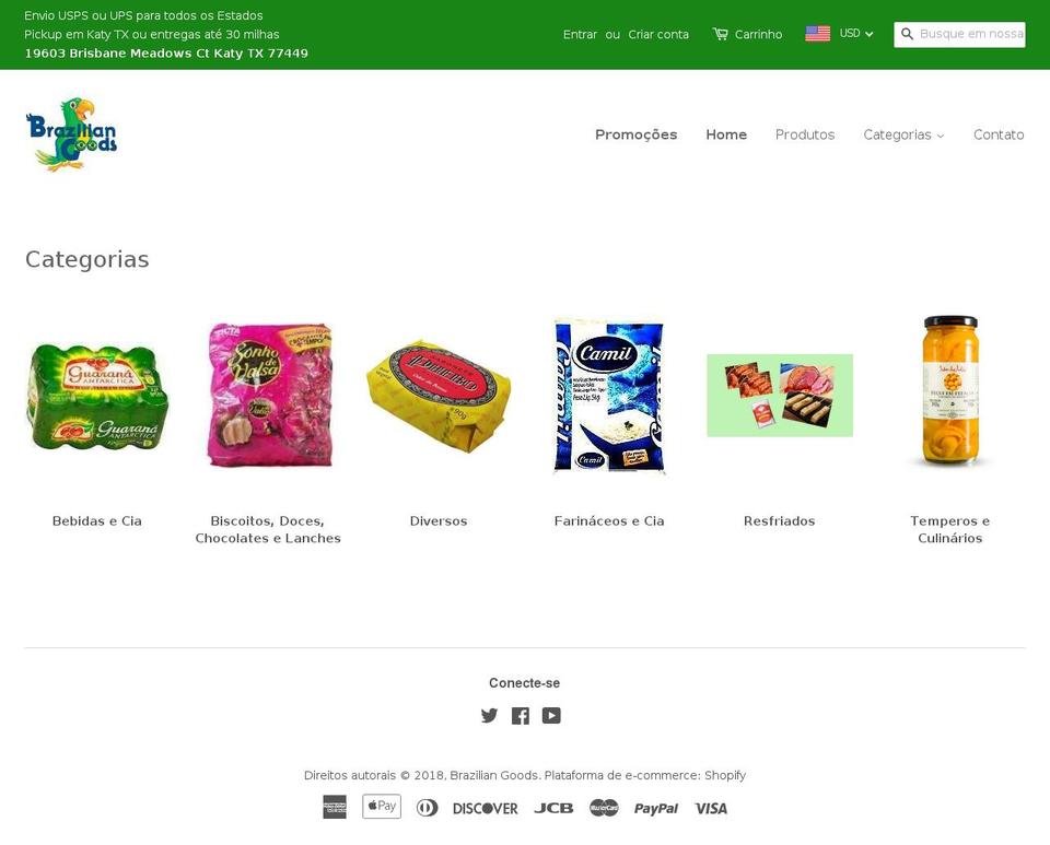 braziliangoodsshop.com — Shopify storefront screenshot