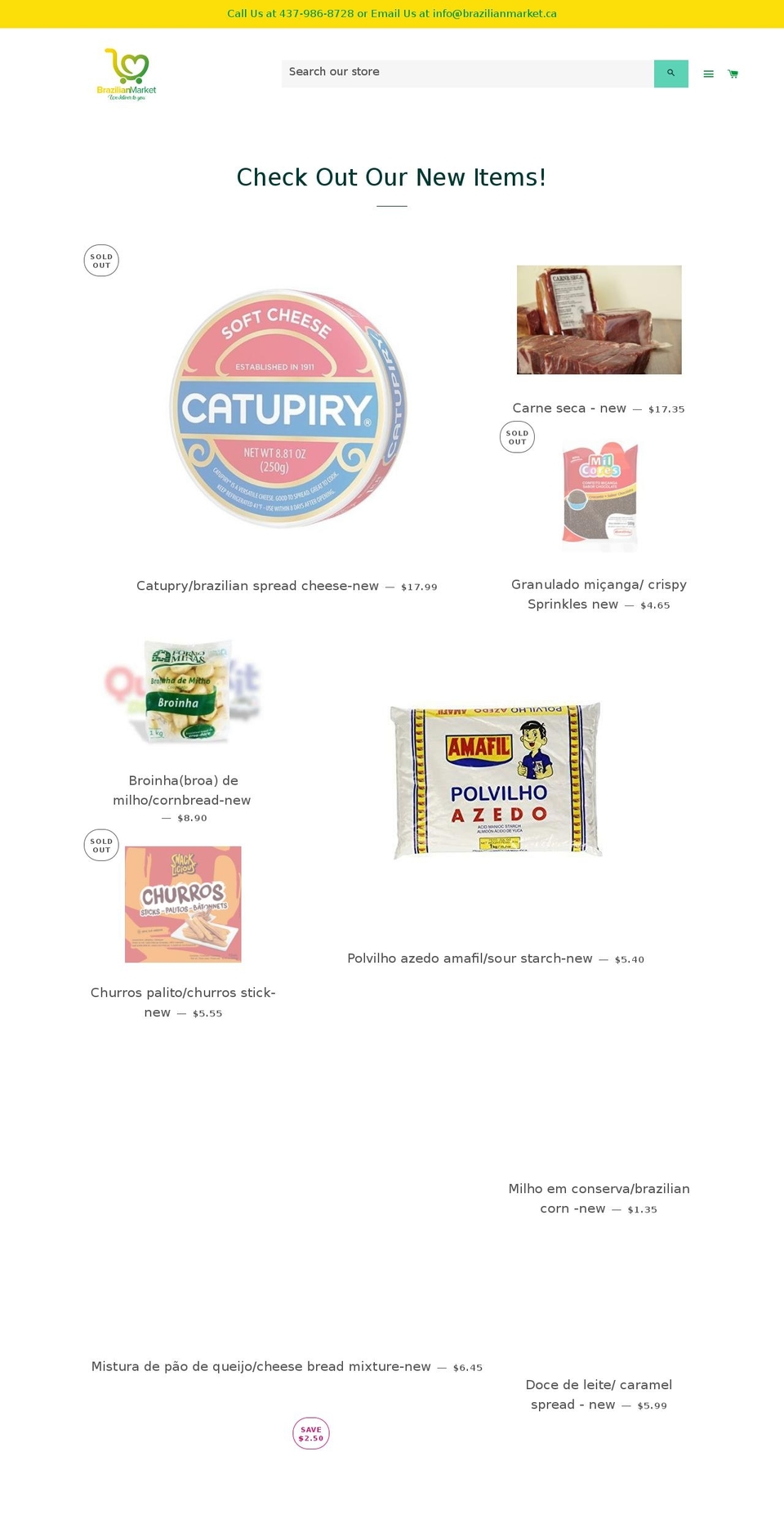 Wokiee Shopify theme site example brazilianmarket.ca