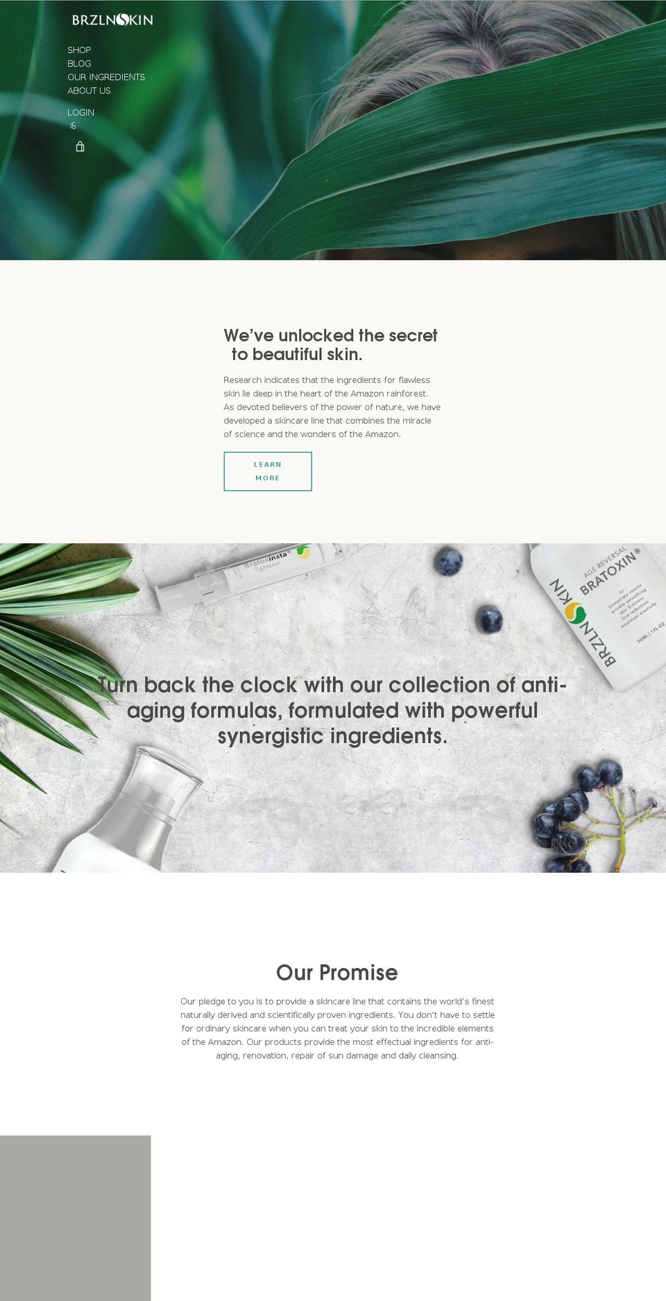 brazilianskin.com shopify website screenshot