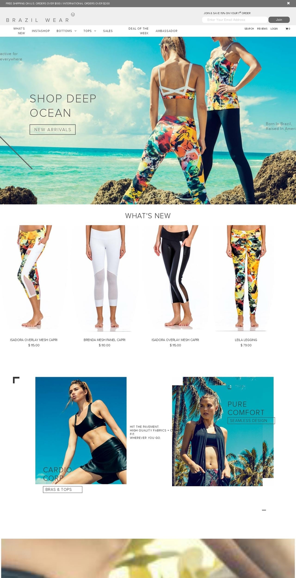 brazilwear.com shopify website screenshot