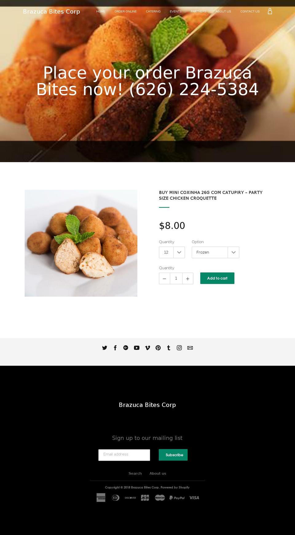 brazucabites.com shopify website screenshot