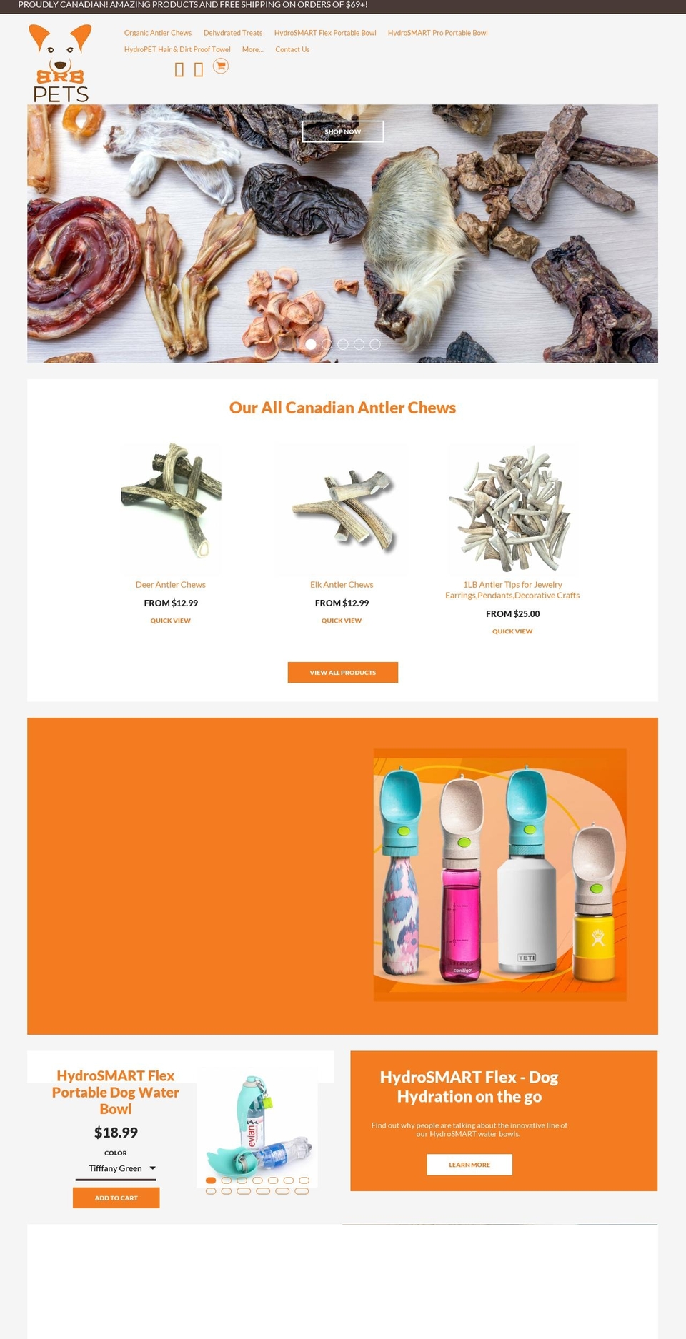 brbpets.com — Shopify storefront screenshot