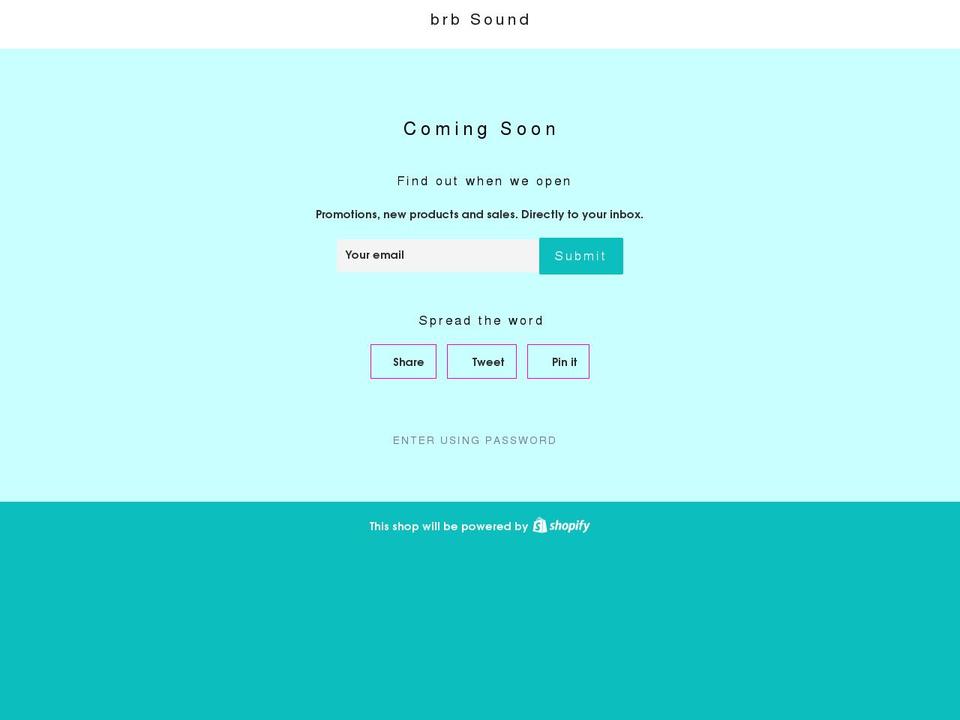 brbsound.com shopify website screenshot