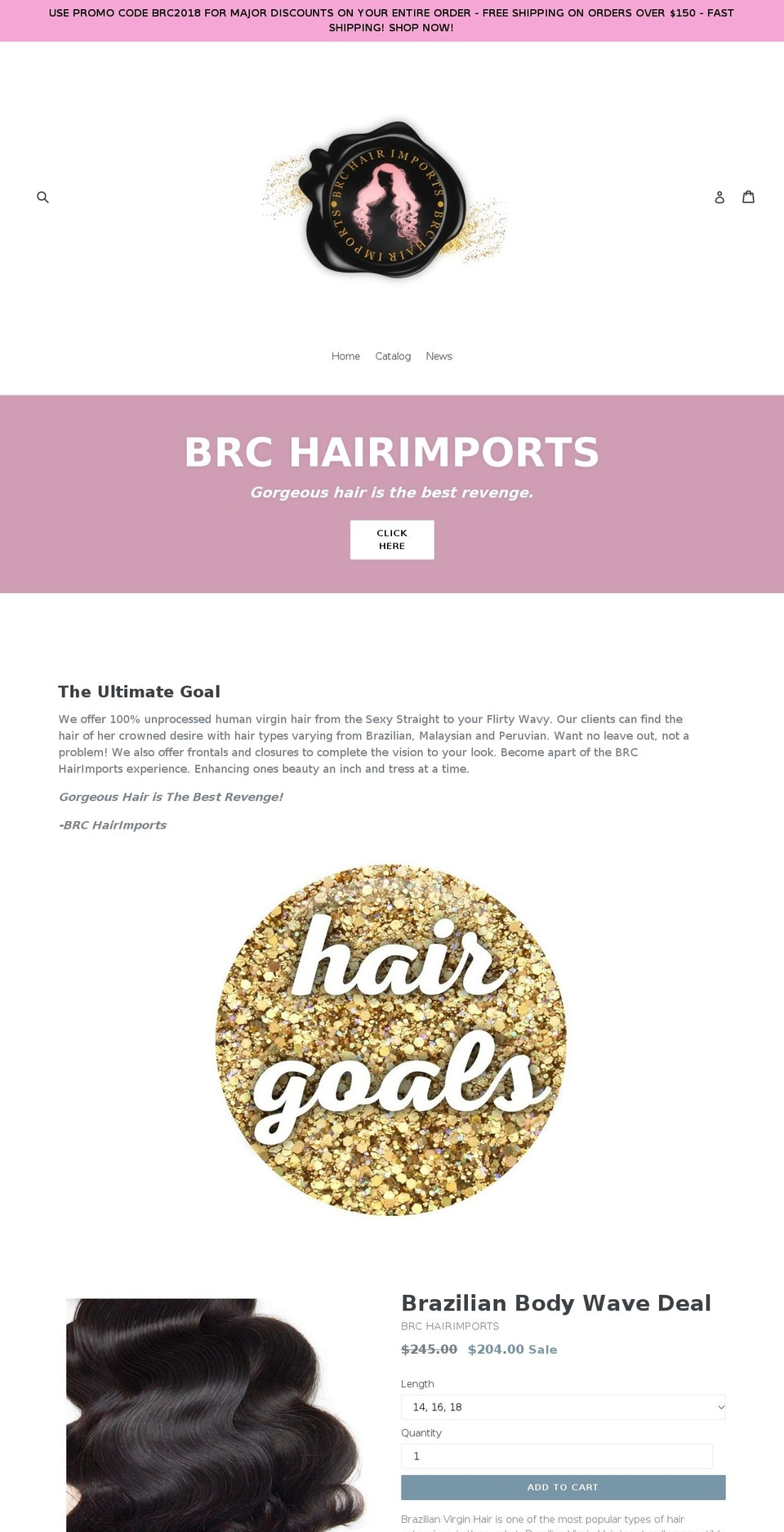 brchairimports.com — Shopify storefront screenshot
