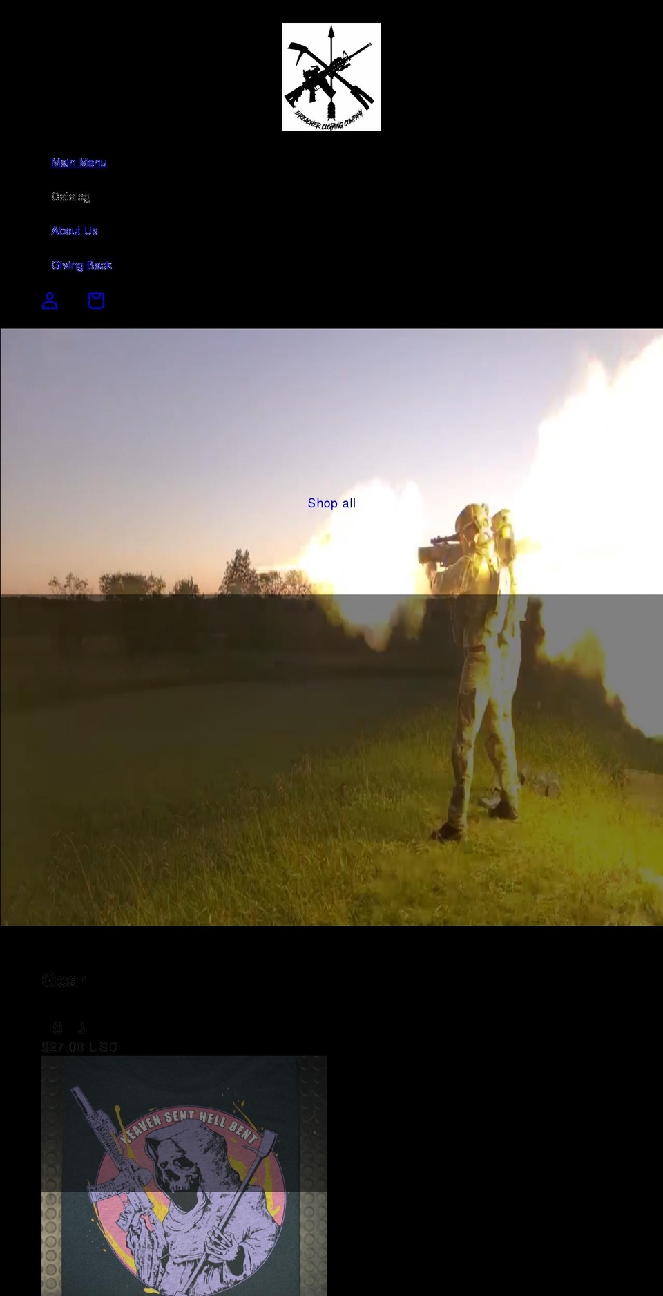 breacherclothing.com shopify website screenshot