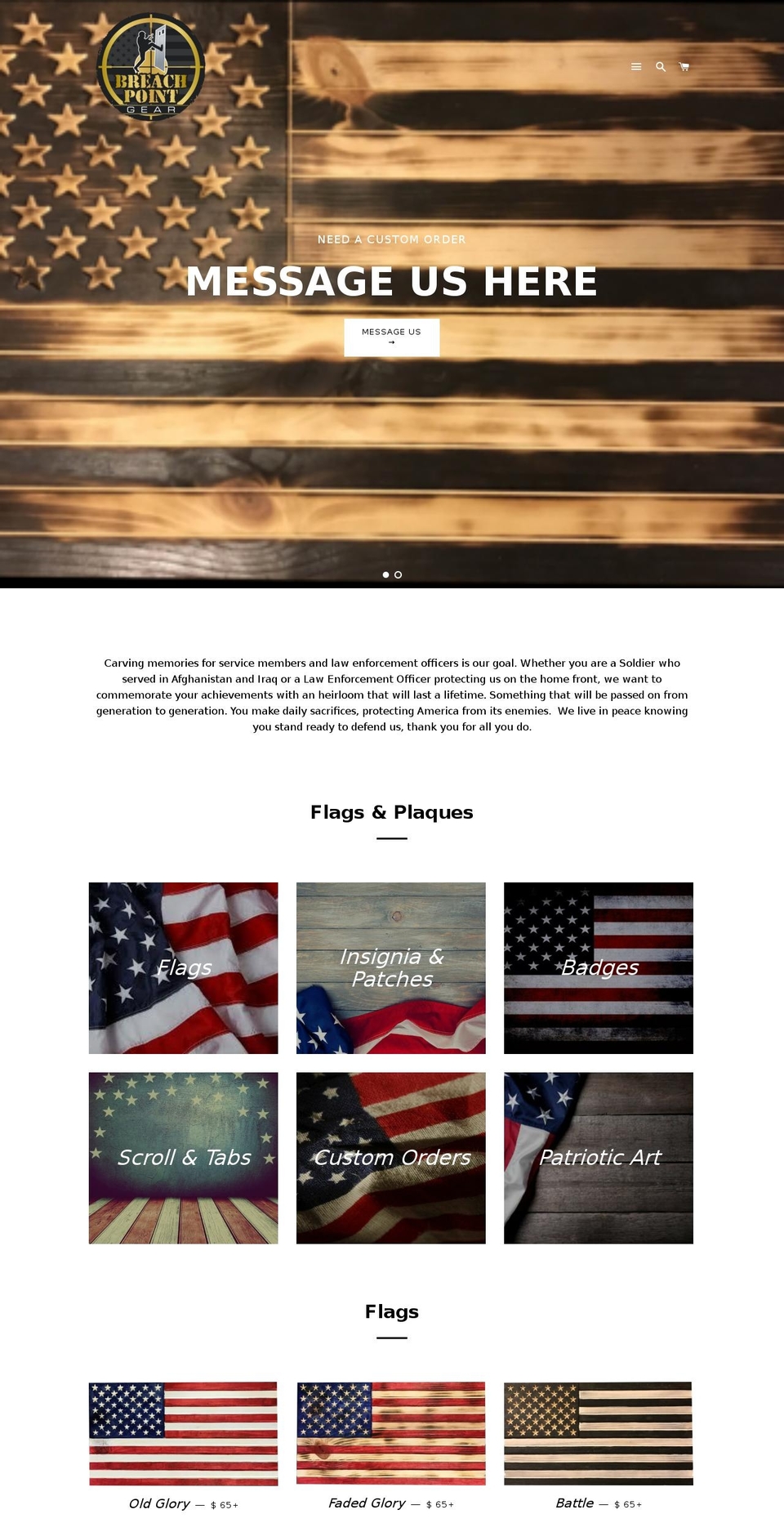 breachpointgear.com shopify website screenshot