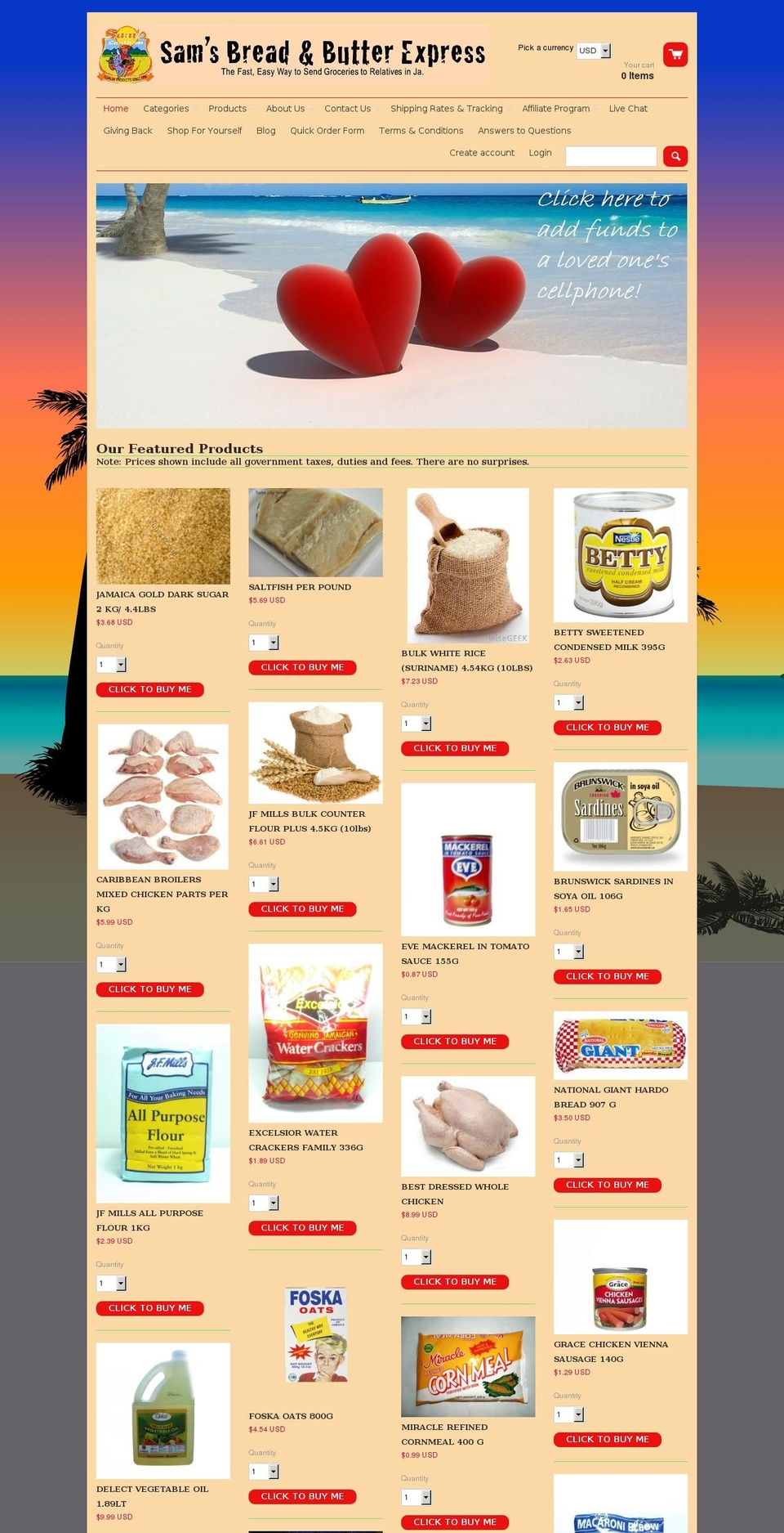 breadandbutterexpress.com shopify website screenshot