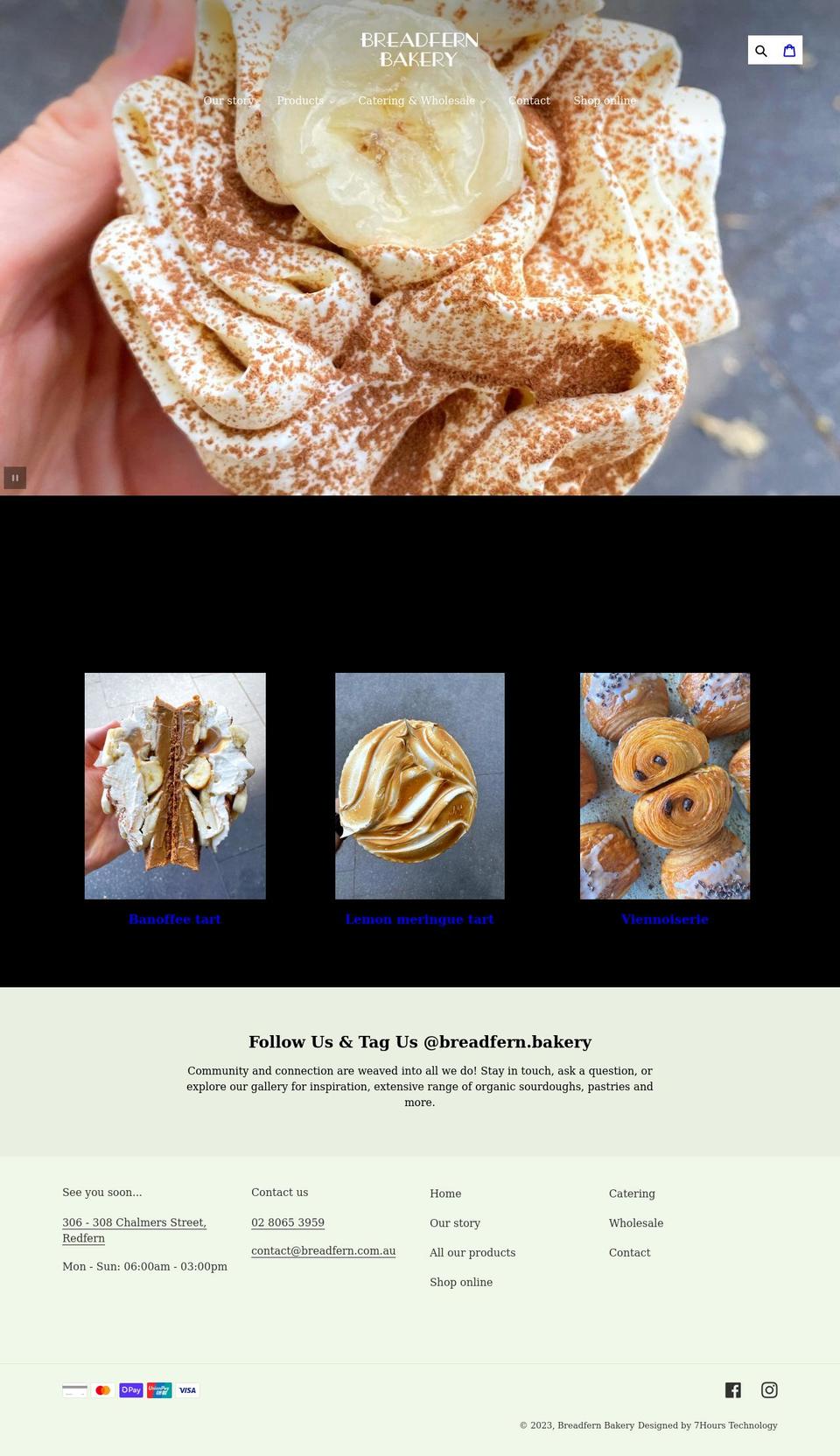 breadfern.com.au shopify website screenshot