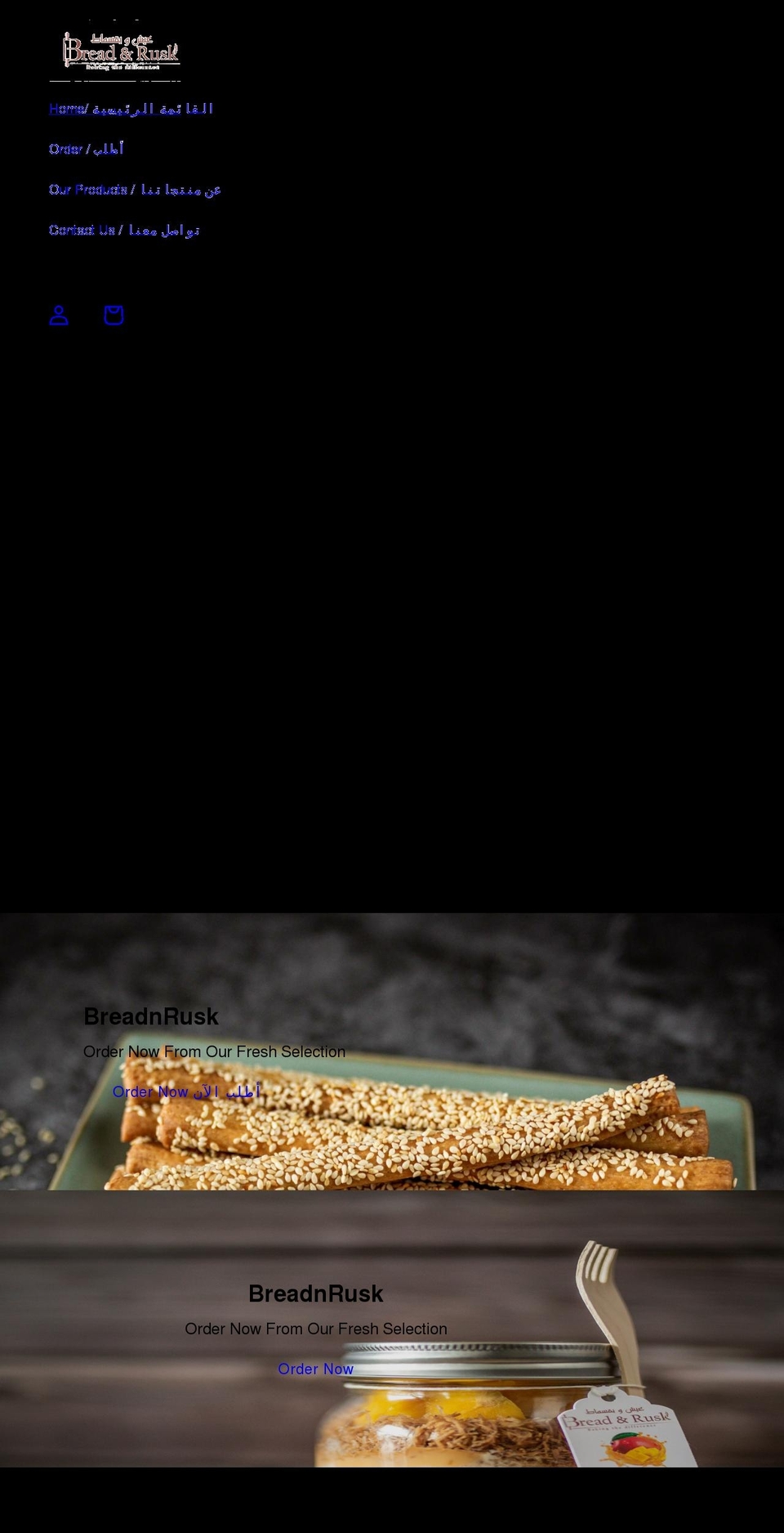 breadnrusk.ca shopify website screenshot