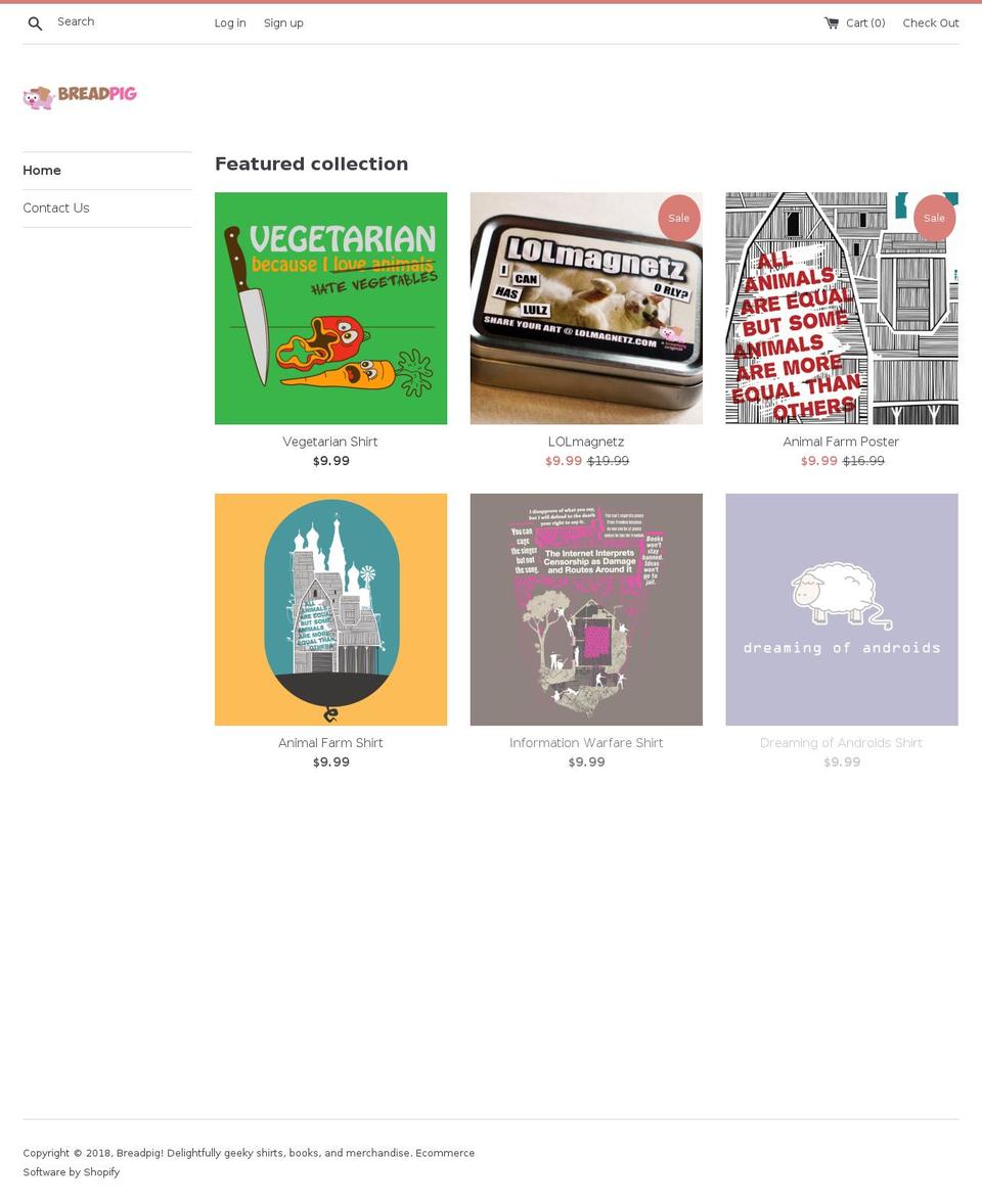 breadpig.org shopify website screenshot