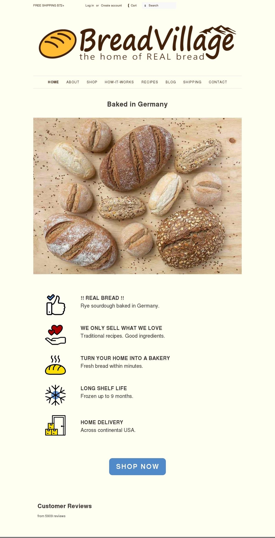 breadvillage.biz shopify website screenshot