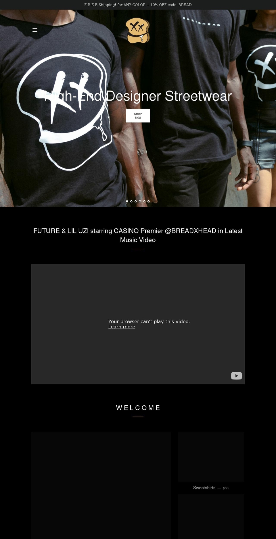 breadxhead.com shopify website screenshot