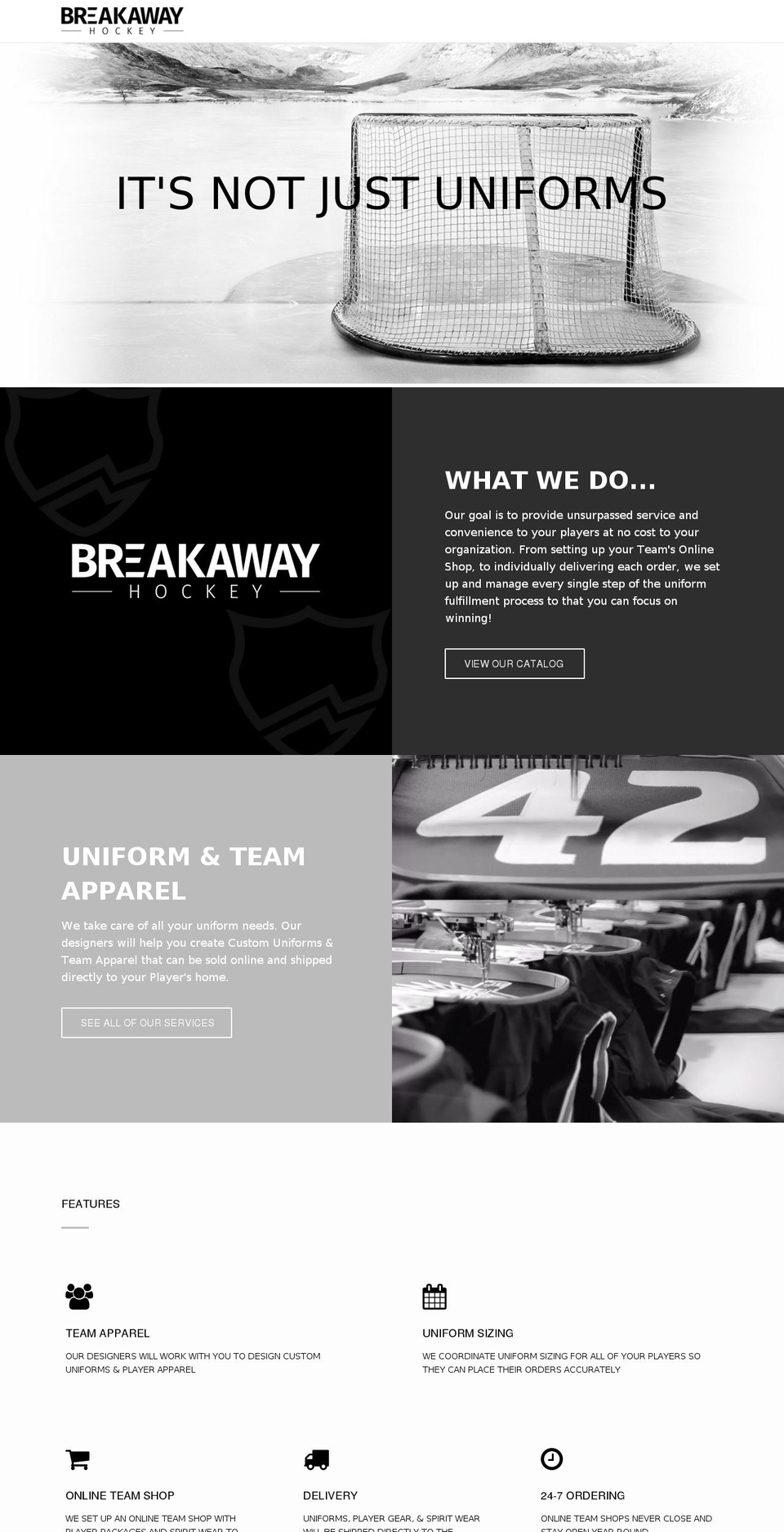 breakawaysports.net shopify website screenshot