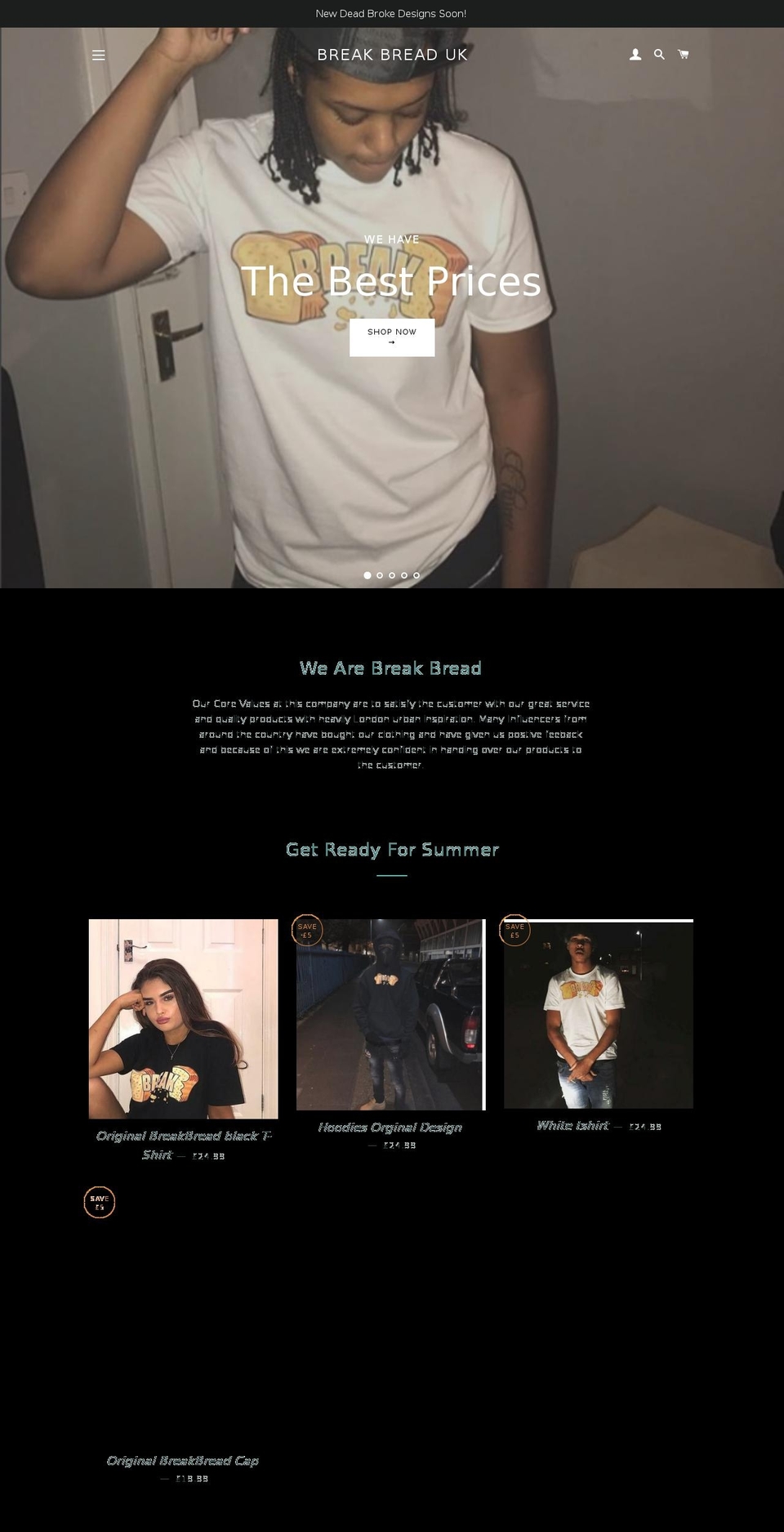 breakbreadclothing.com — Shopify storefront screenshot