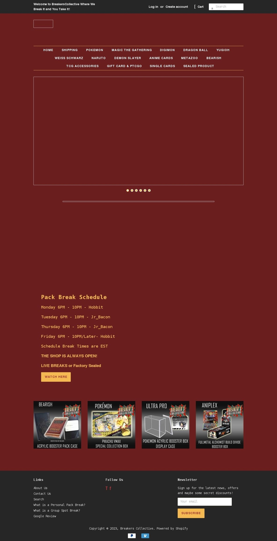 breakerscollective.com shopify website screenshot