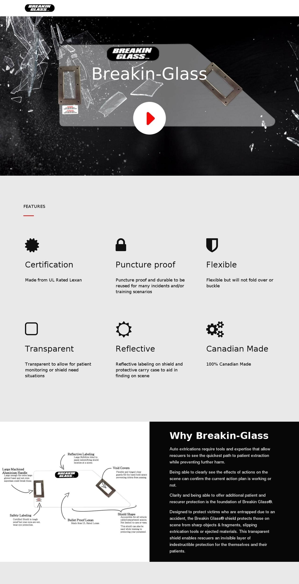 breakin-glass.ca shopify website screenshot