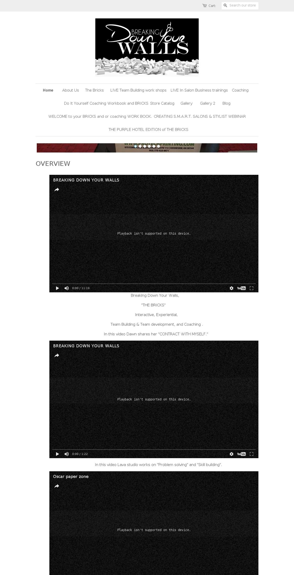 breakingdownyourwalls.com shopify website screenshot