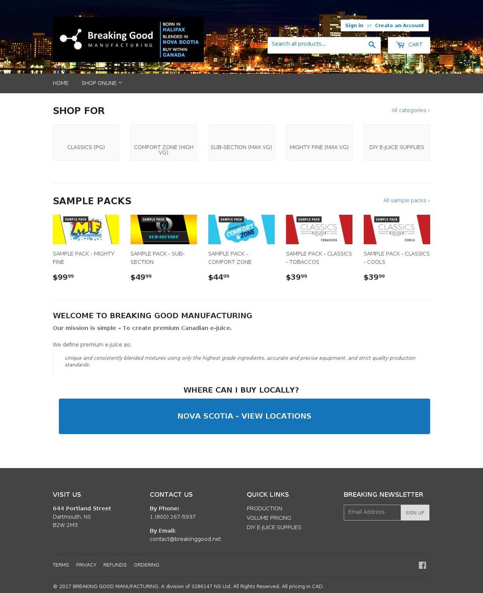 breakinggood.net shopify website screenshot