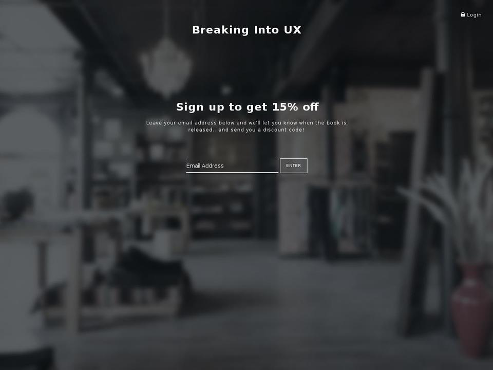 breakingintoux.com shopify website screenshot
