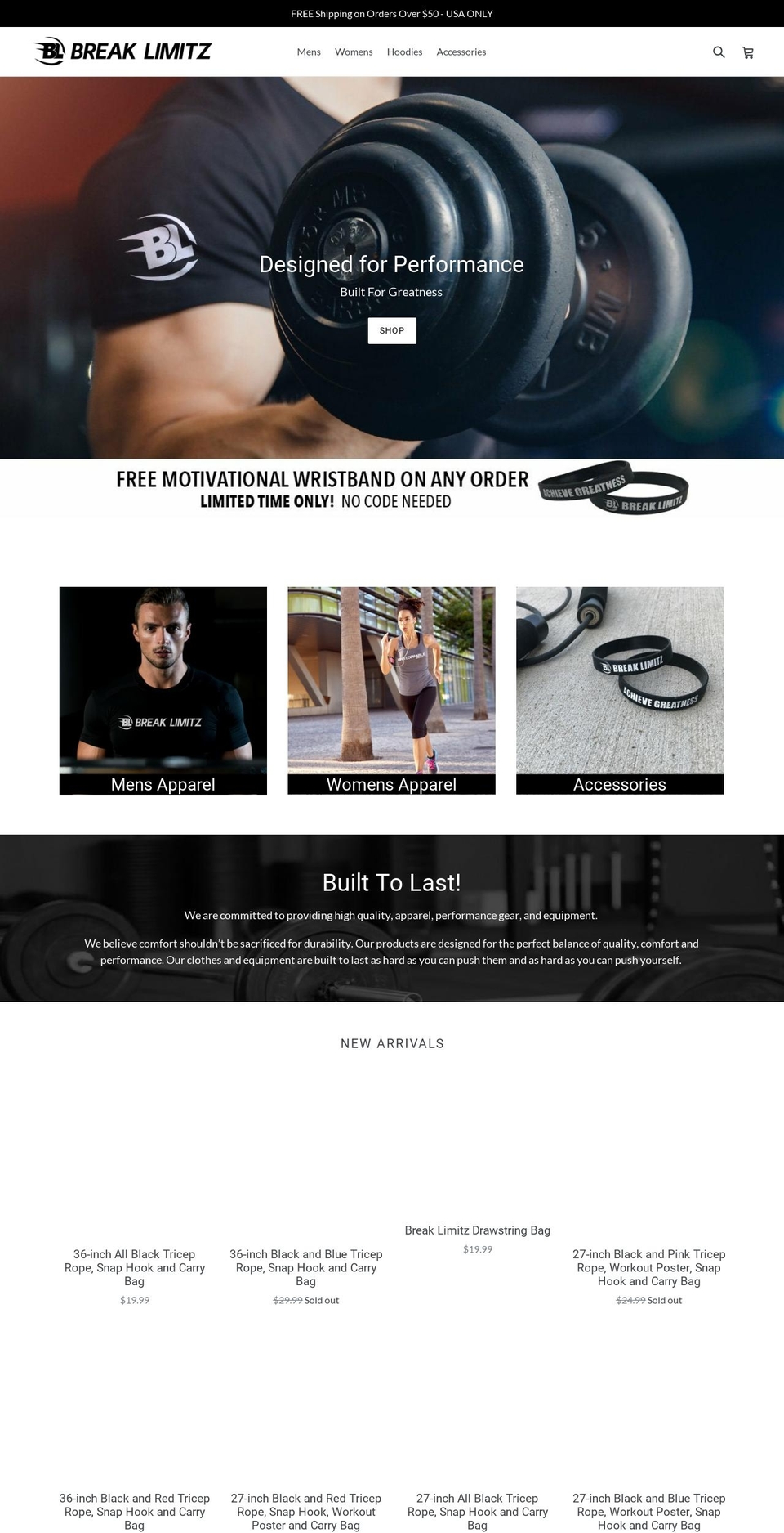 breaklimitz.com shopify website screenshot