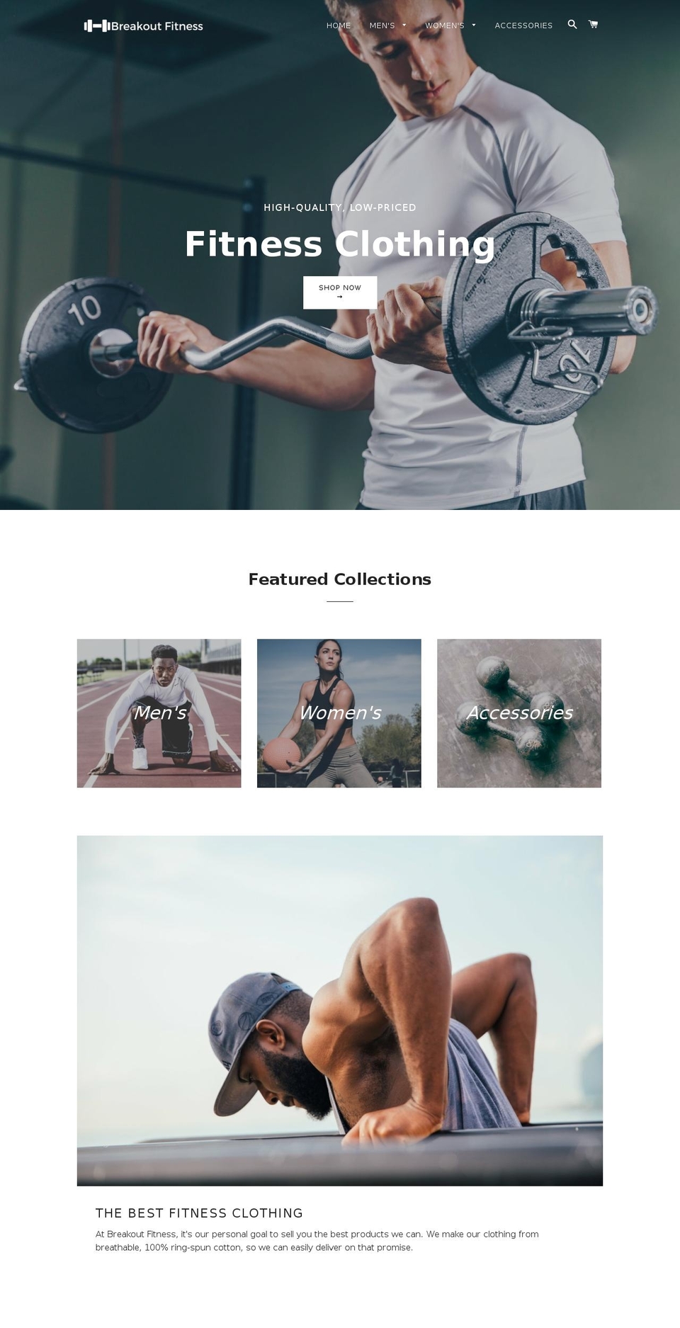 breakout-fitness.com — Shopify storefront screenshot
