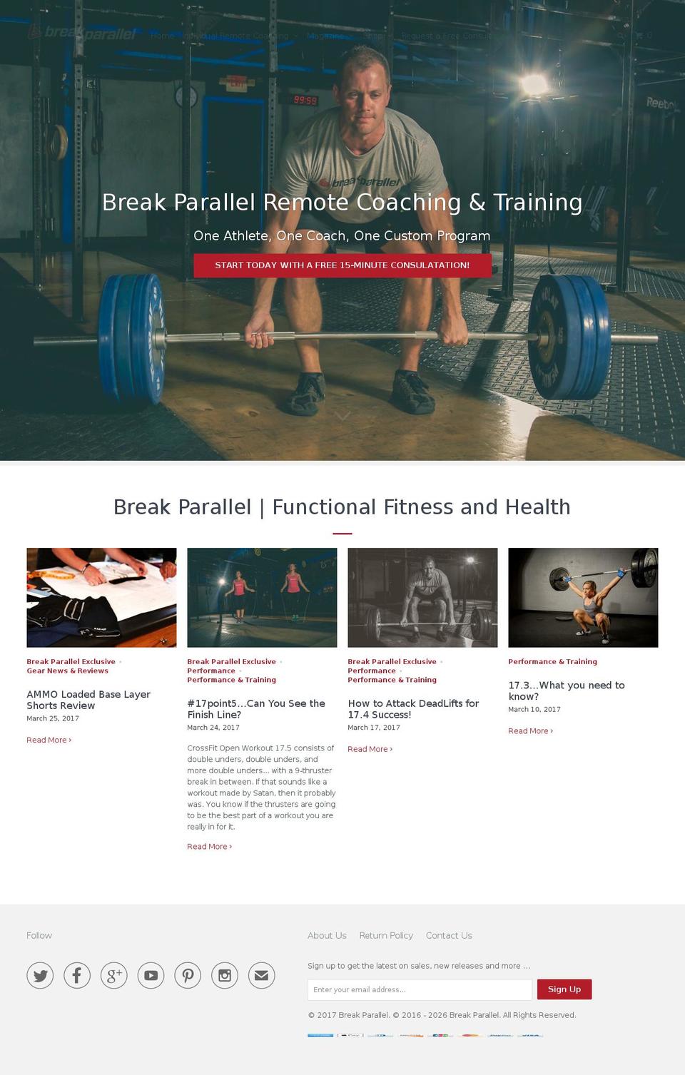 breakparallel.com shopify website screenshot