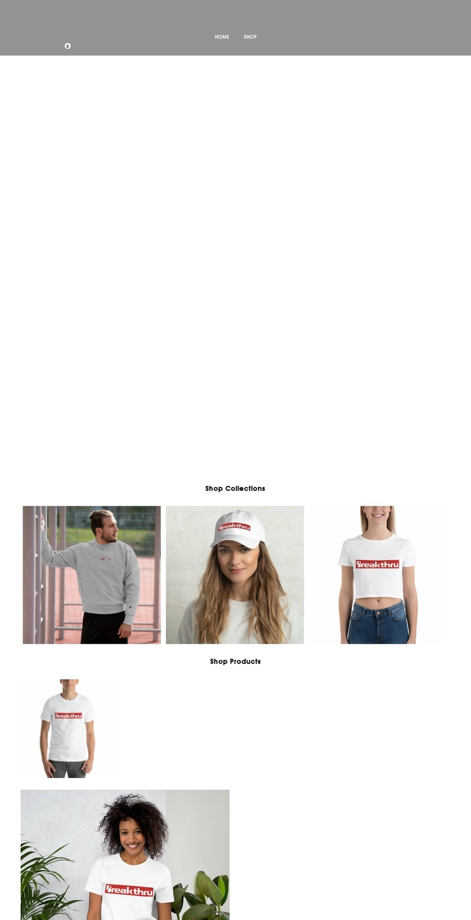 breakthrumerch.com shopify website screenshot