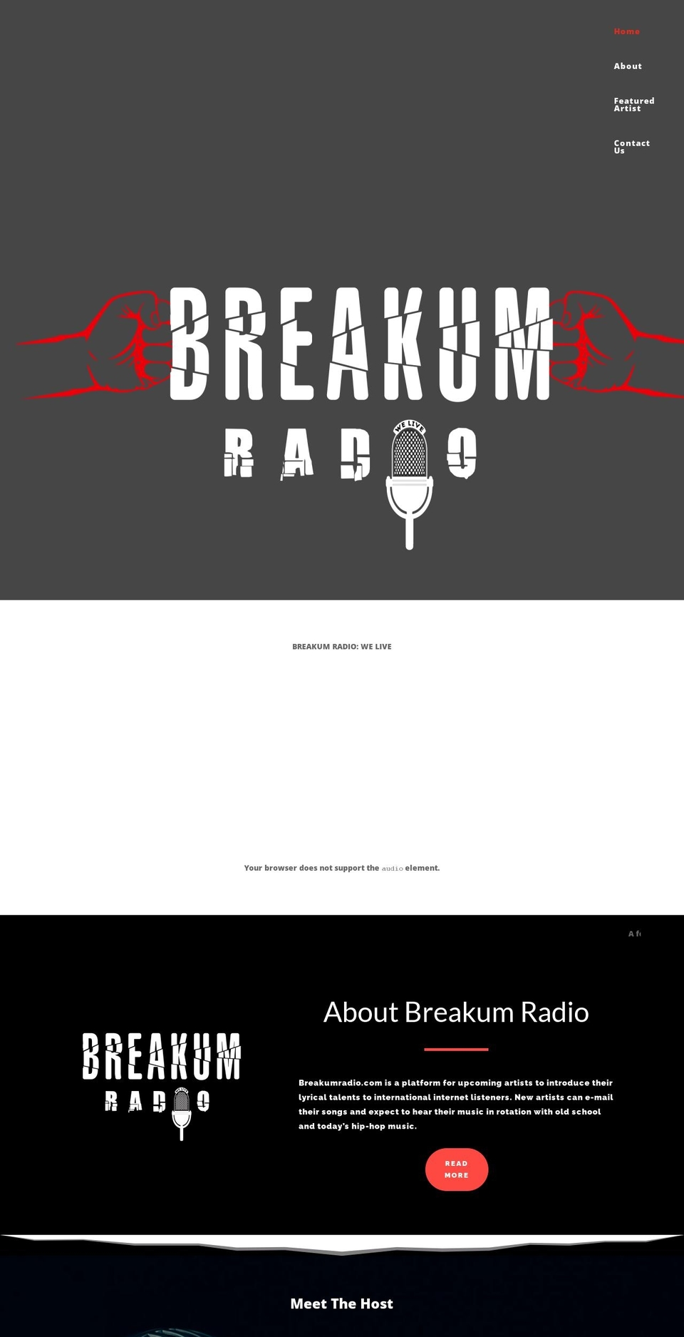 breakumradio.com — Shopify storefront screenshot