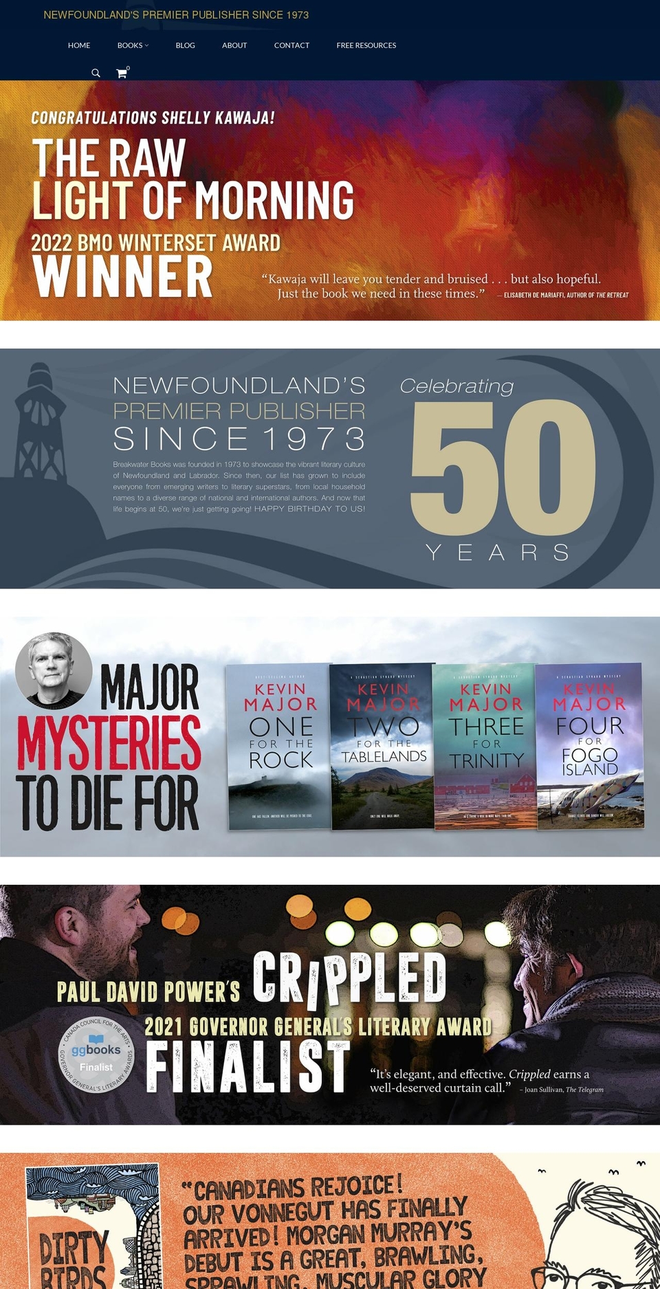 breakwaterbooks.com shopify website screenshot