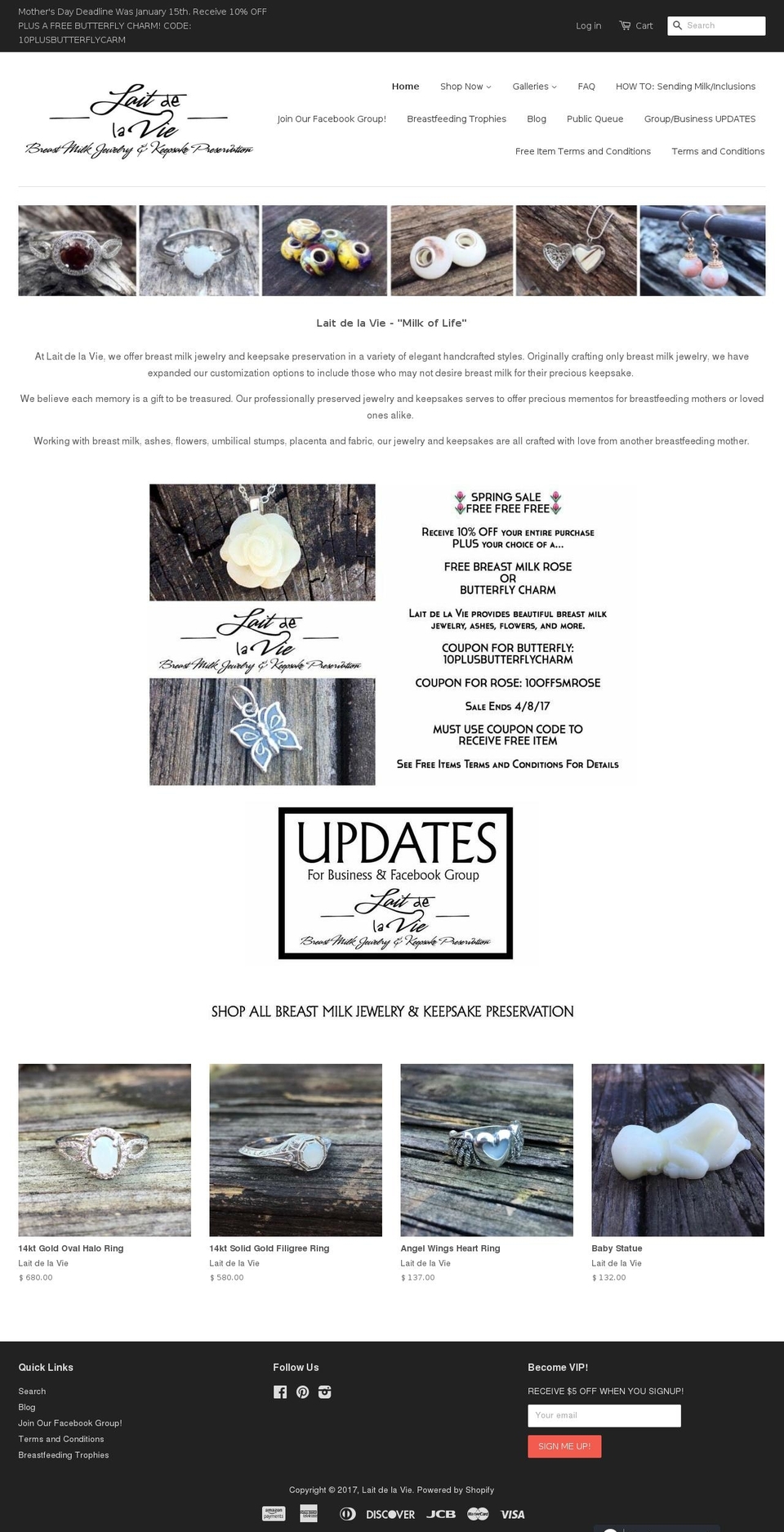 breastmilkcollection.com shopify website screenshot
