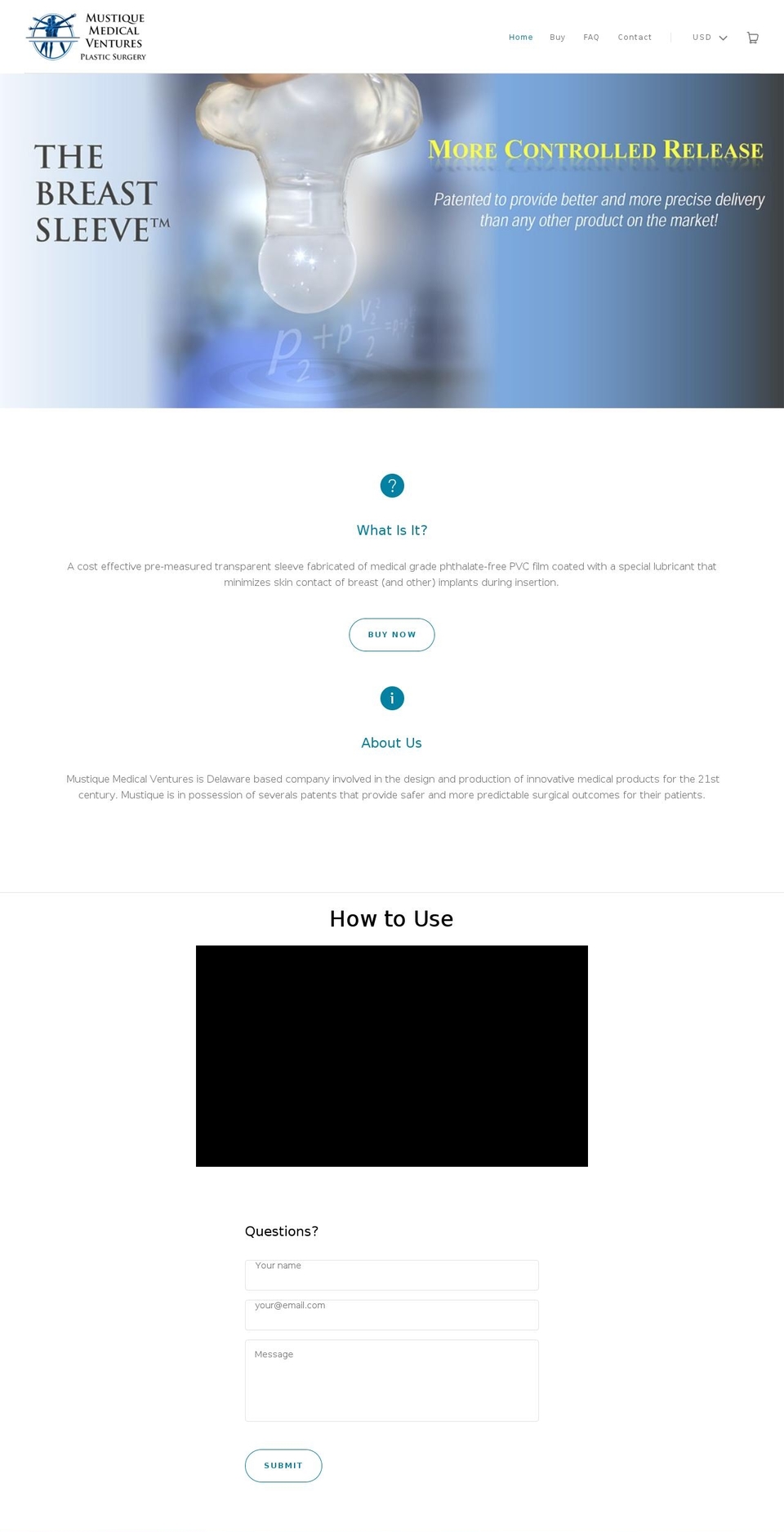 breastsleeve.com shopify website screenshot