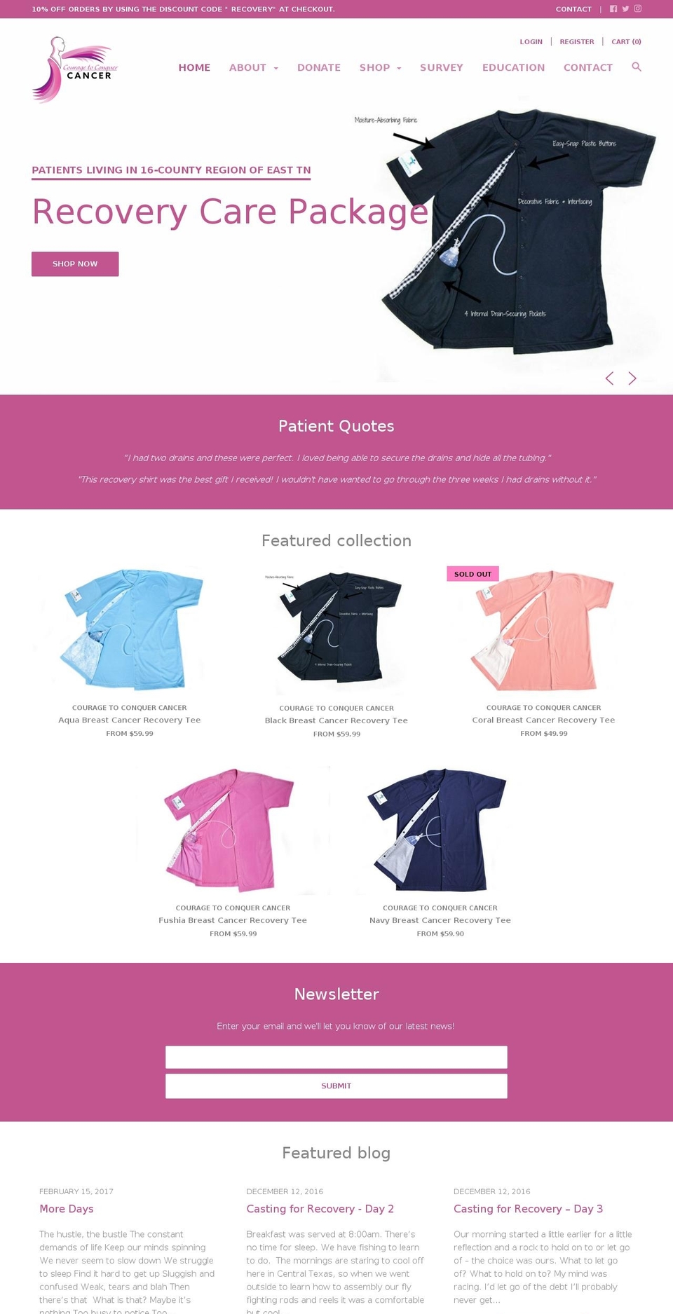 breastsurgeryshirt.com — Shopify storefront screenshot