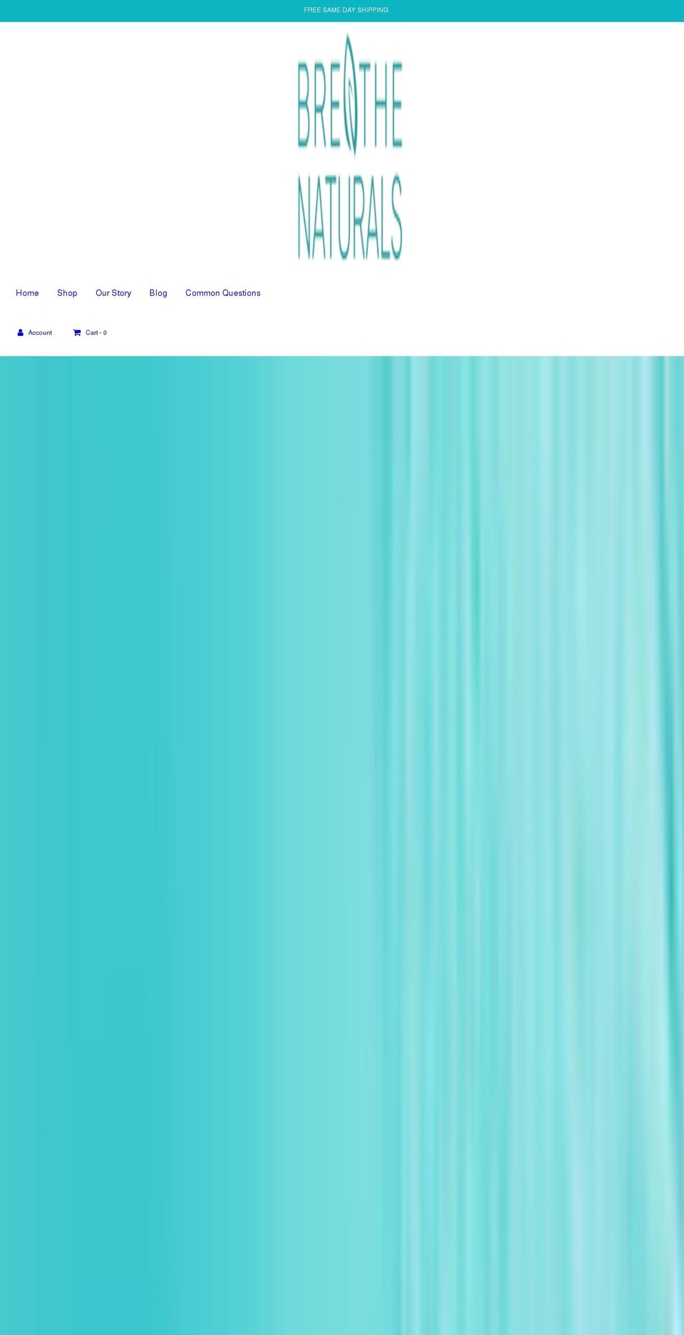 breathe-naturals.com shopify website screenshot