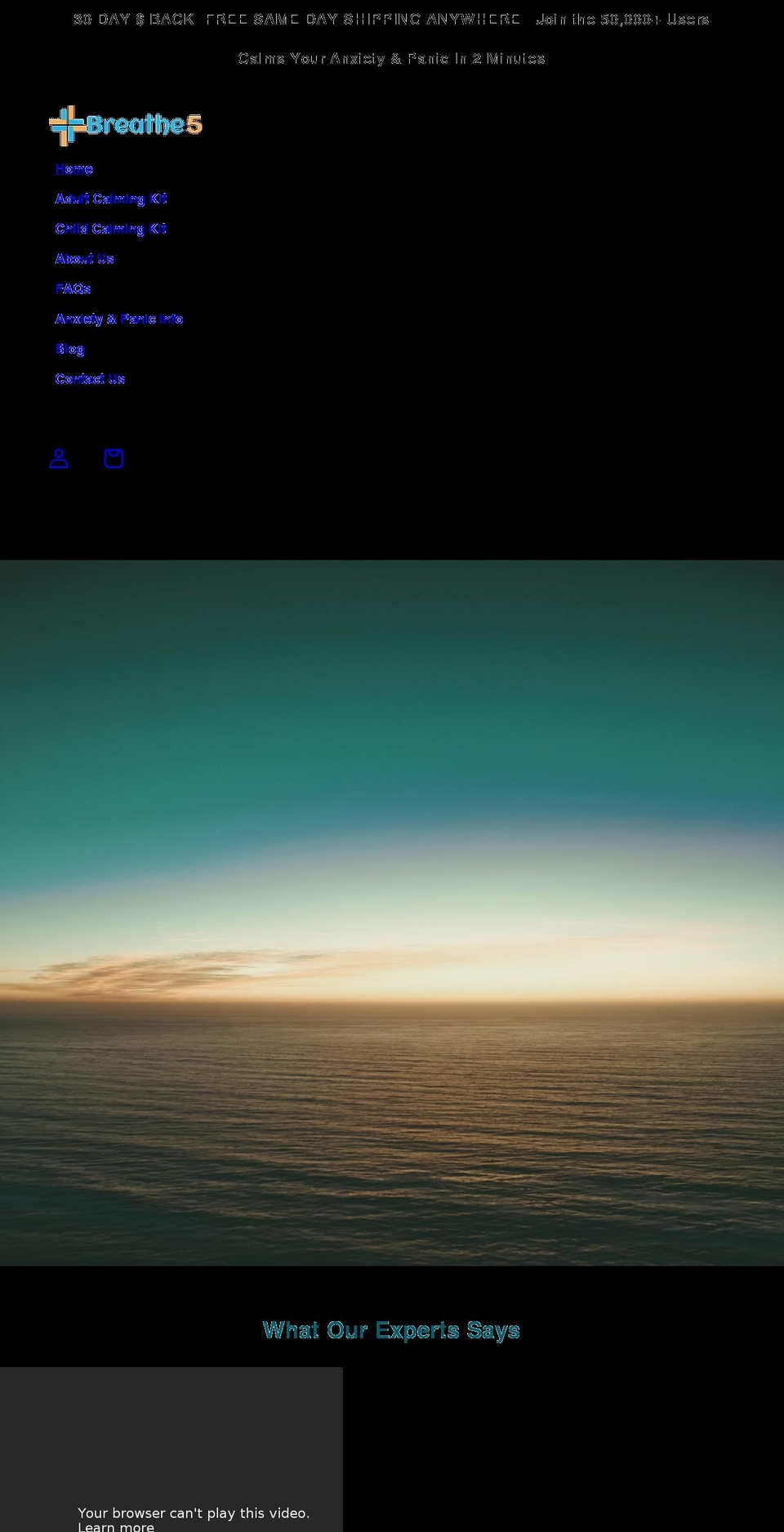 breathe5.com shopify website screenshot