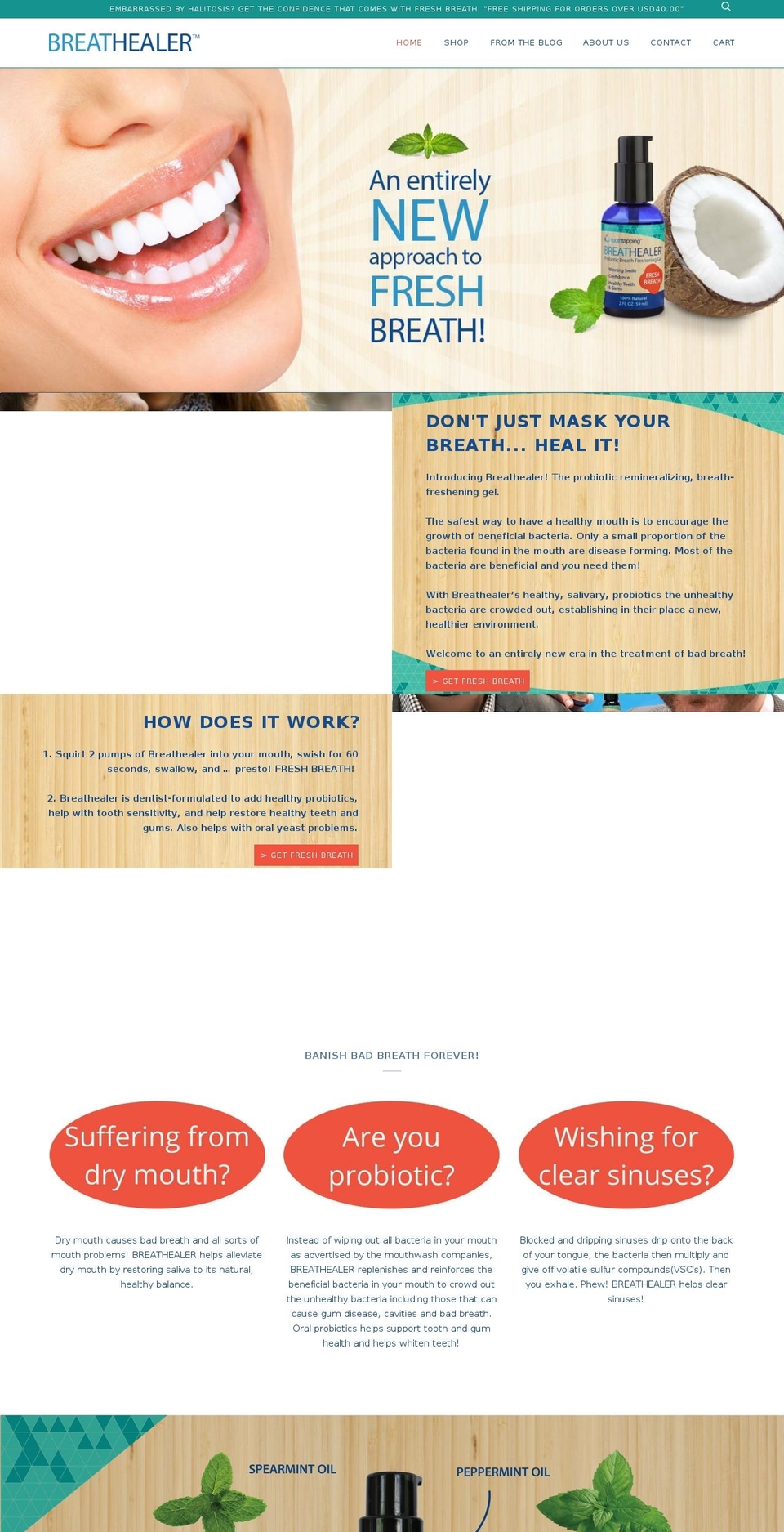 breathealer.com shopify website screenshot