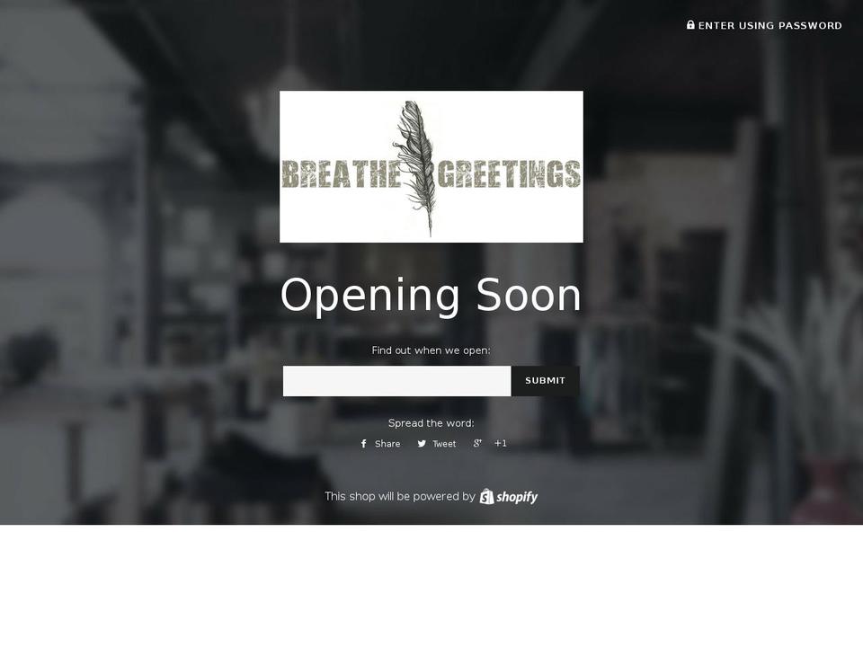 breathegreetings.com — Shopify storefront screenshot