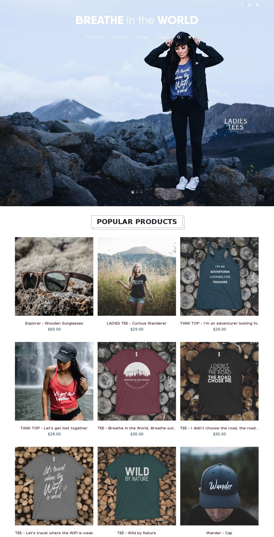 breatheintheworld.com shopify website screenshot