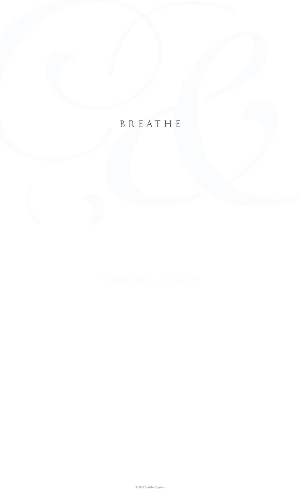 breatheorganics.com — Shopify storefront screenshot