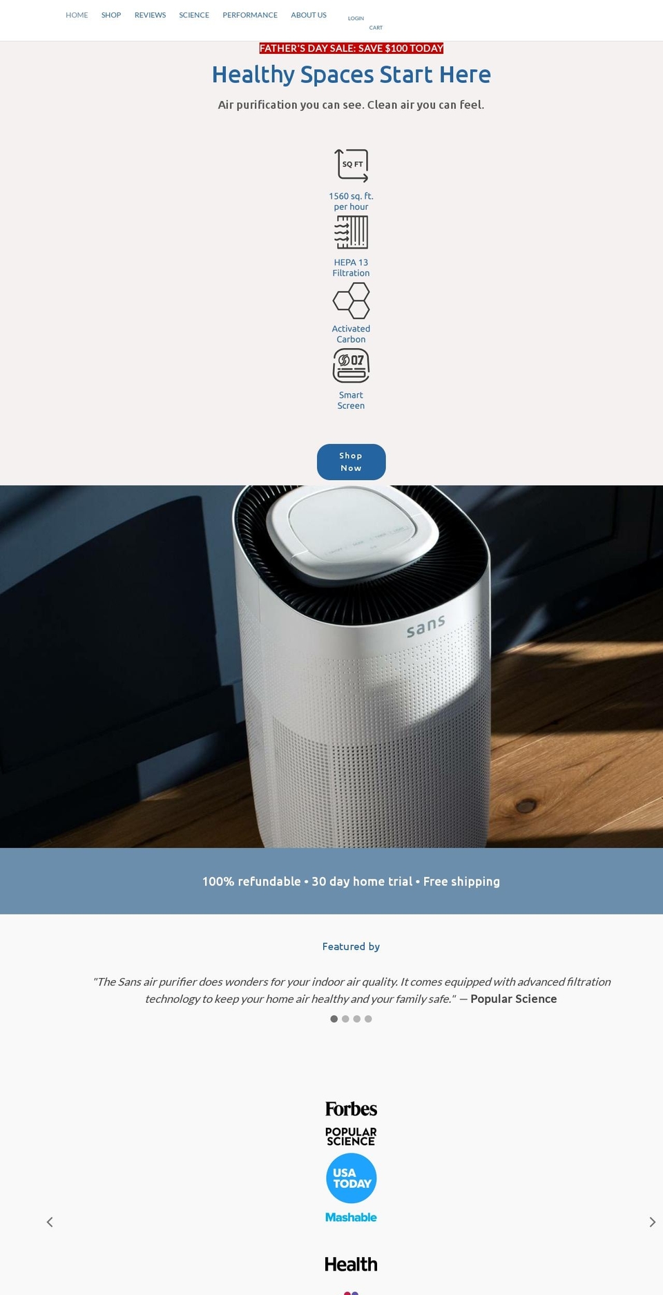 breathesans.com shopify website screenshot