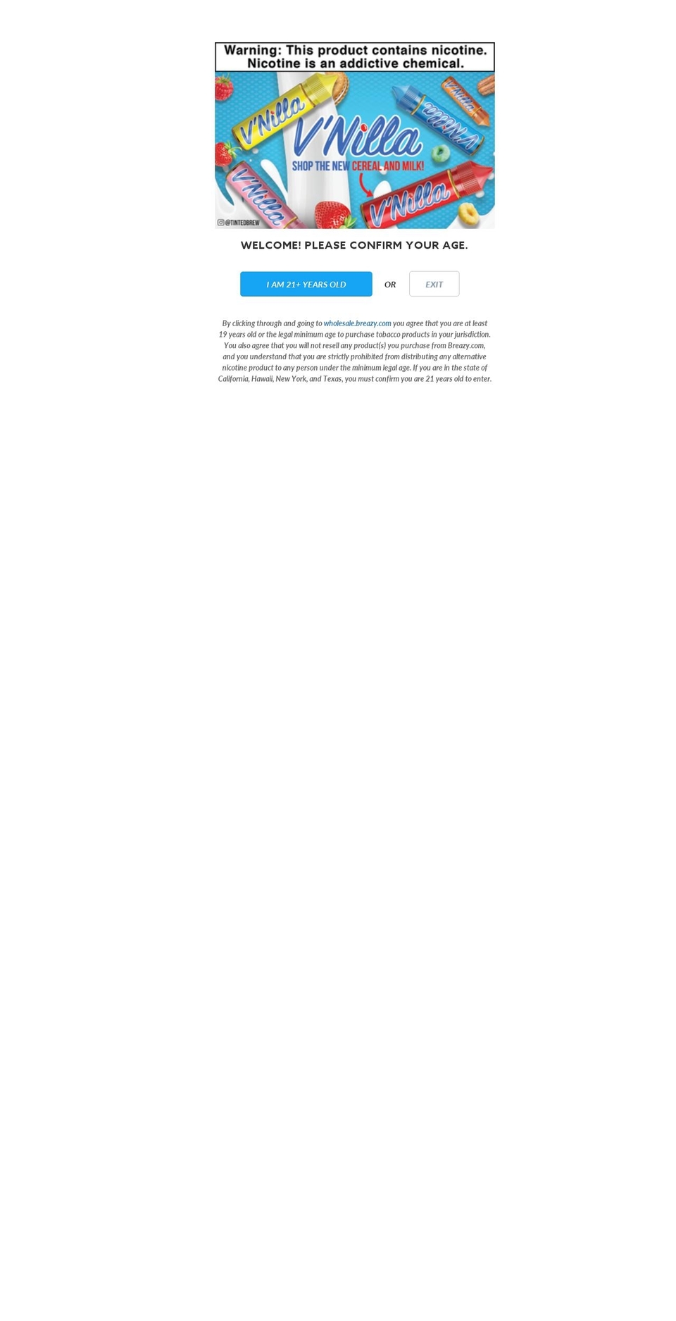 breazywholesale.com shopify website screenshot