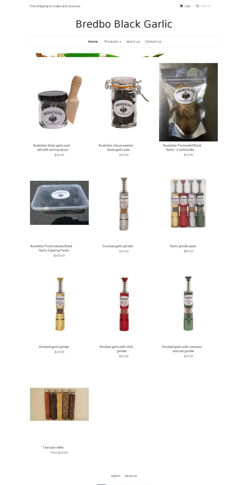 bredboblackgarlic.com — Shopify storefront screenshot
