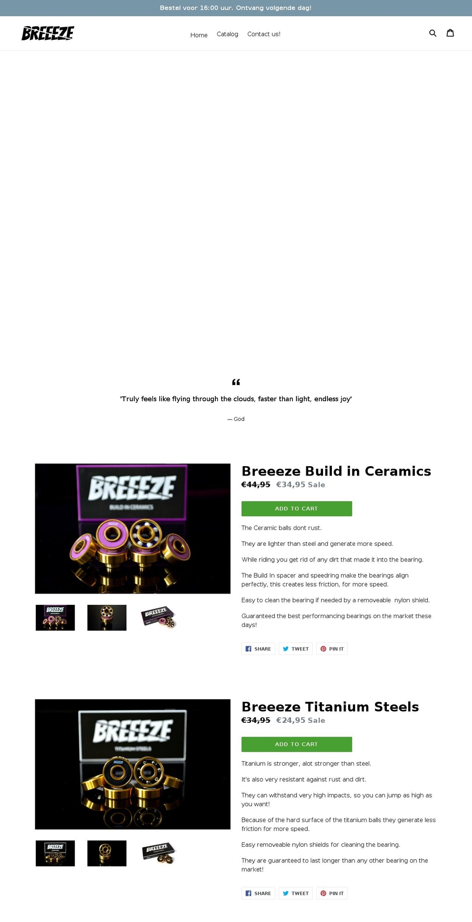 breeeze.nl shopify website screenshot